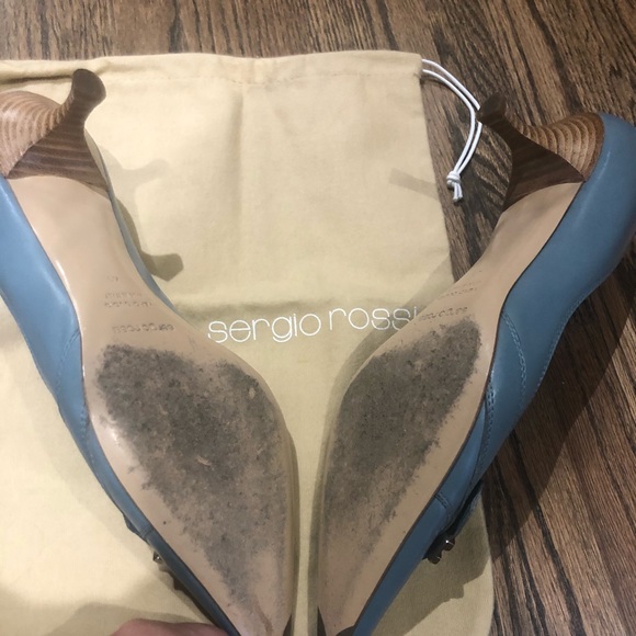 Sergio Rossi Kitten heels with silver buckle - Picture 3 of 6